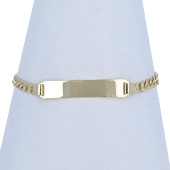 Yellow Gold Identification Bracelet 5 3/4